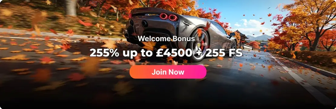 Daytona Spin Casino — 255% up to £4,500 + 255 FS